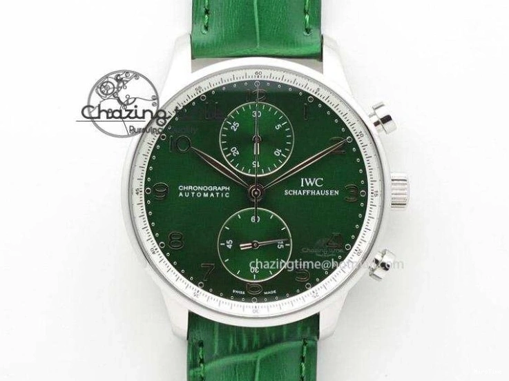 MIROTIME 0205 Portuguese Chrono IW371620 APSF 1:1 Best Edition White Blue Dial on Blue Leather Strap A MultiPurpose 7039